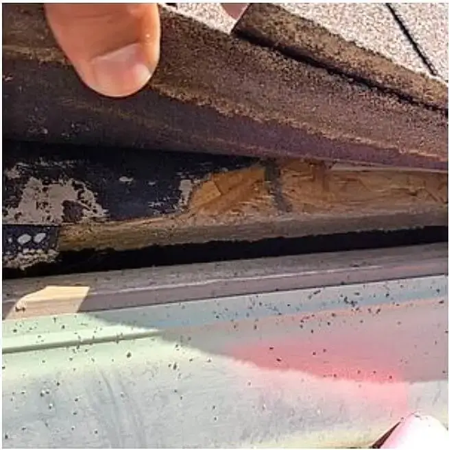 construction gap causing damaged wood