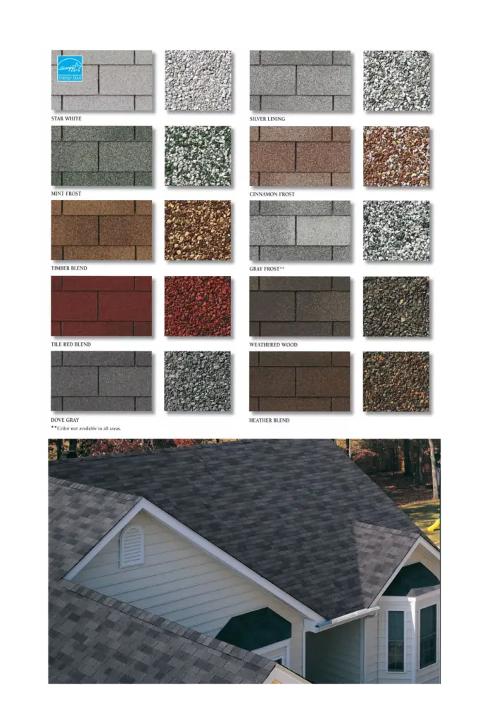 CertainTeed roofing shingles- XT 25th colors