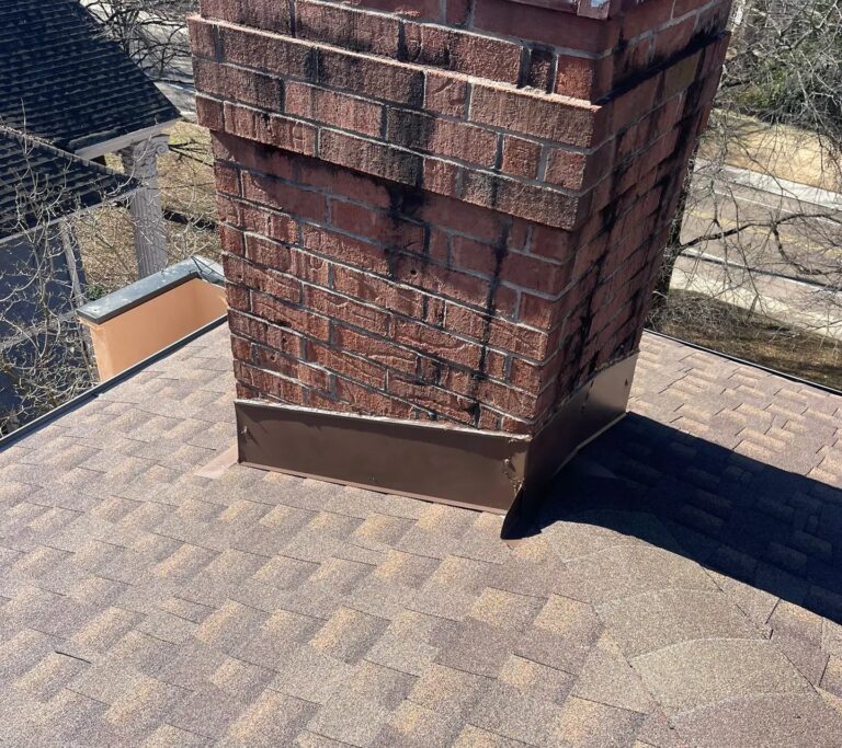 chimney flashing and new roof install