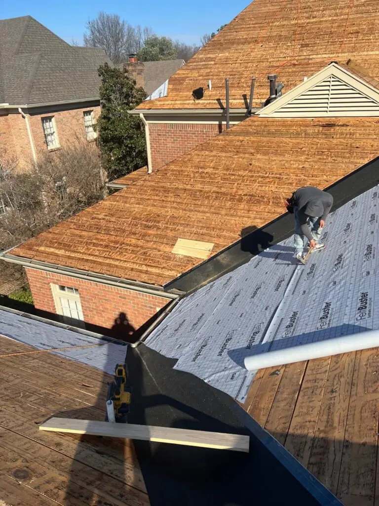 ROOF UNDERLAYMENT GAF FELTBUSTER INSTALL NEW ROOF