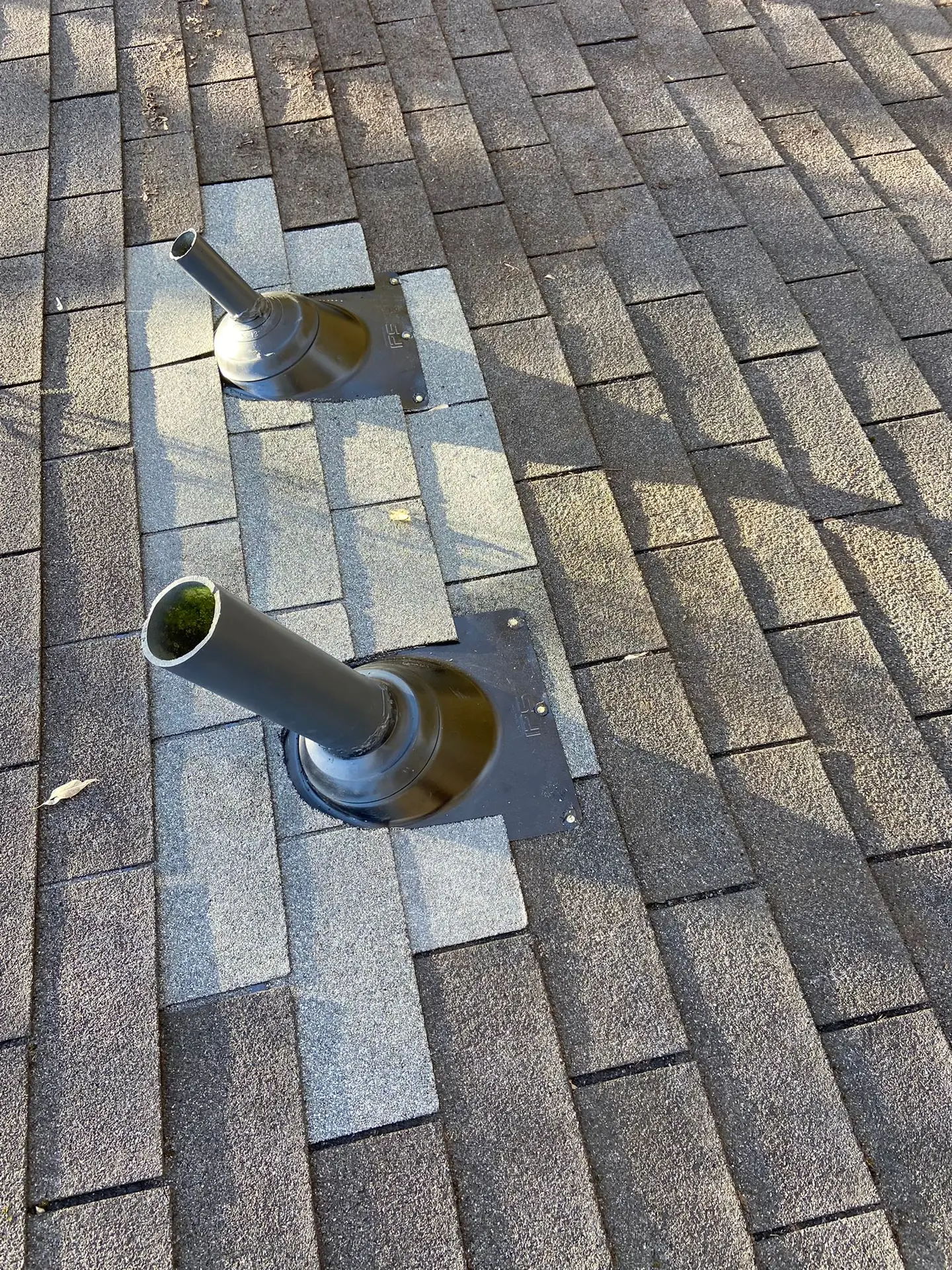 two pipe boot flashing repair